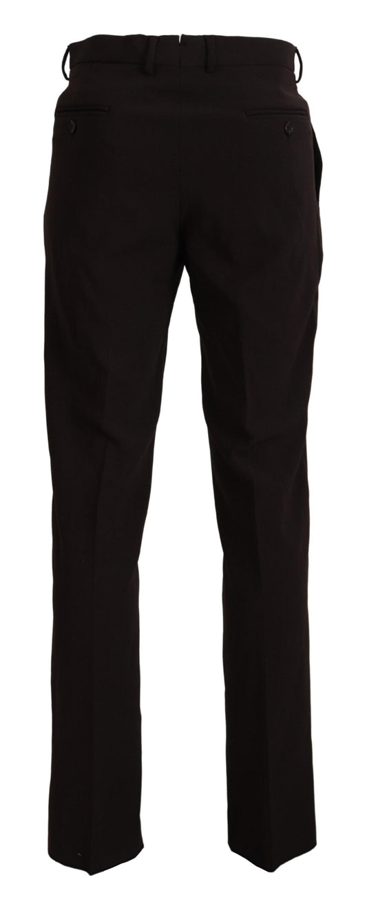 Brown Straight Fit Formal Men Pants