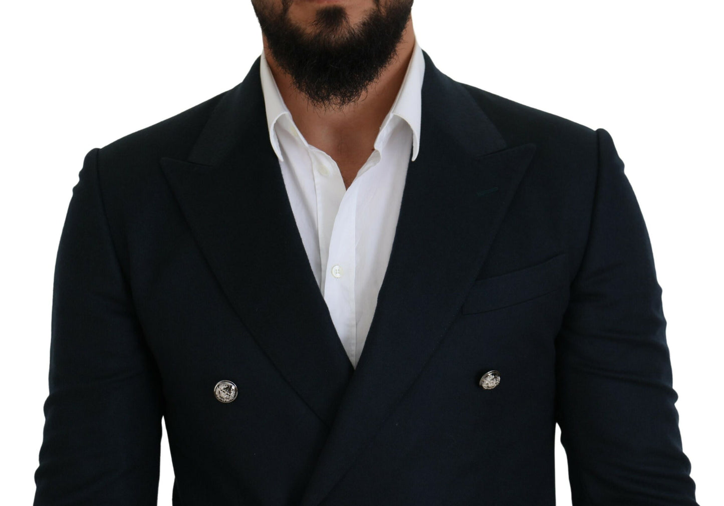 Blue Double Breasted Formal Coat Blazer