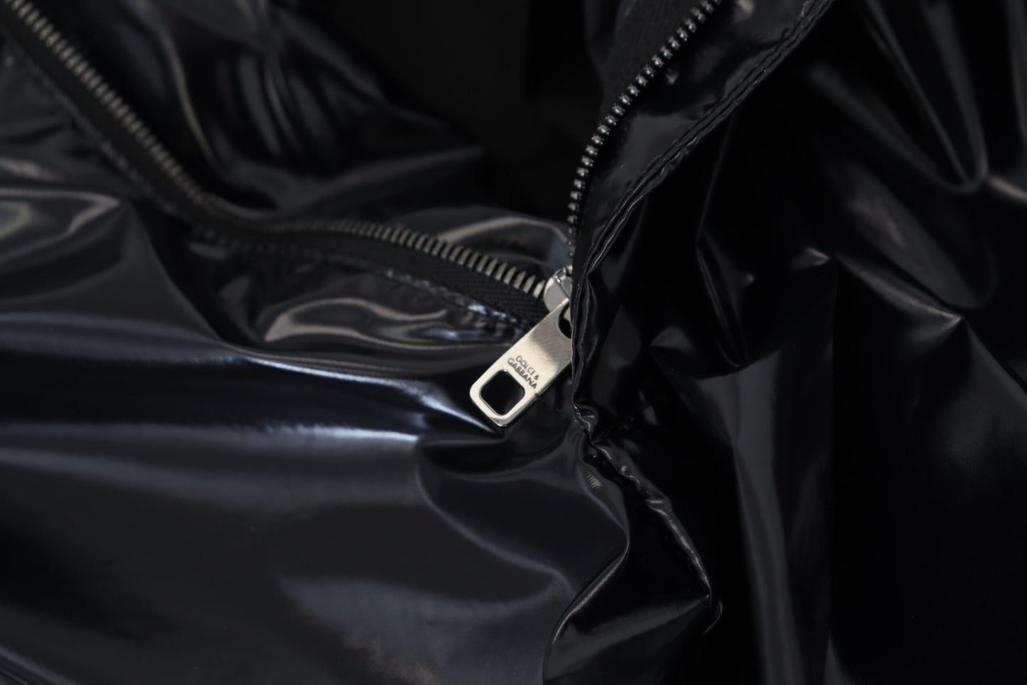 Black Shining Nylon Skinny Men Pants