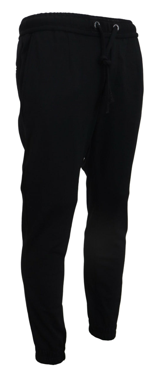 Black Mens Sport Wool Sweatpants Pants