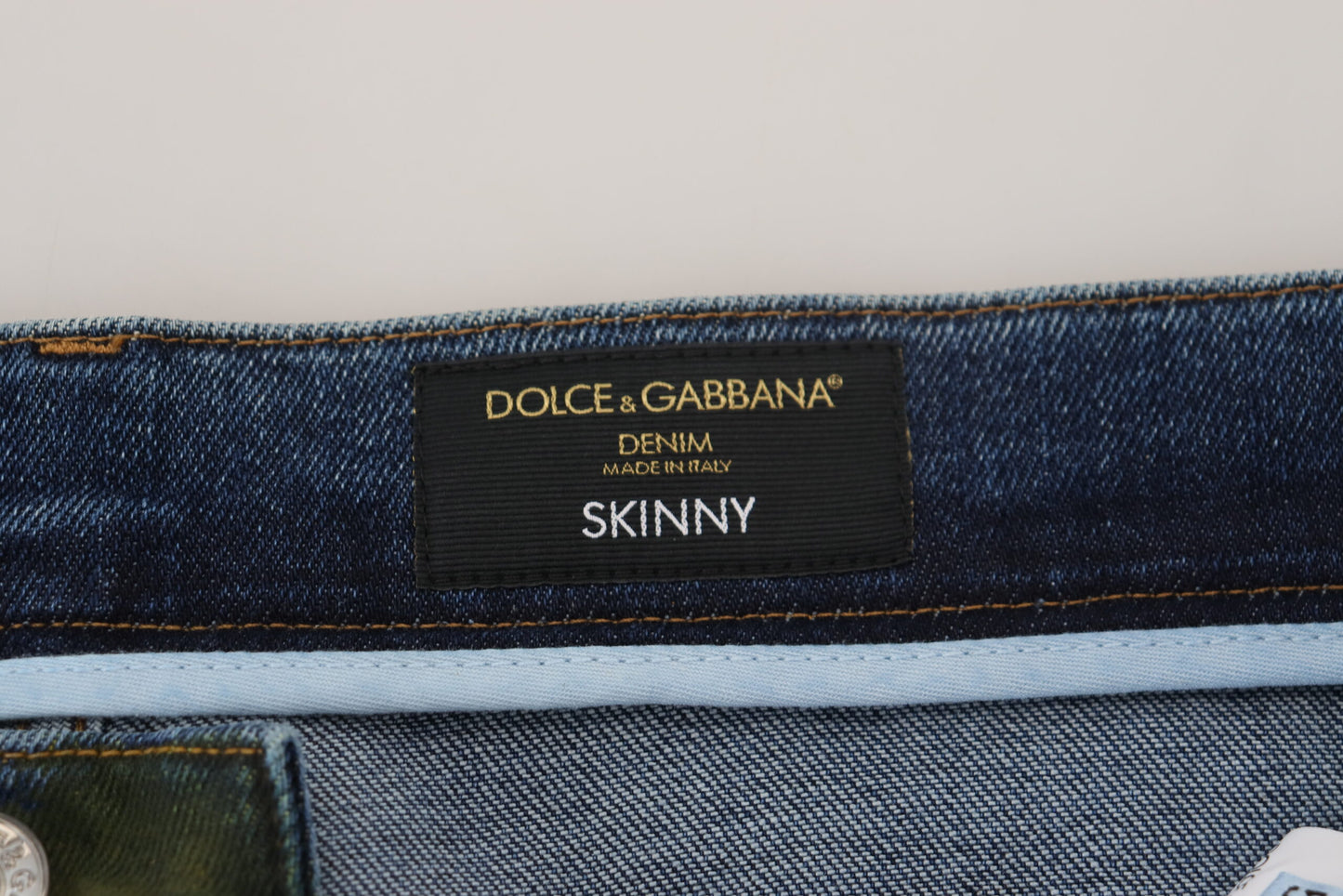 Blue Green Skinny Cotton Denim Jeans