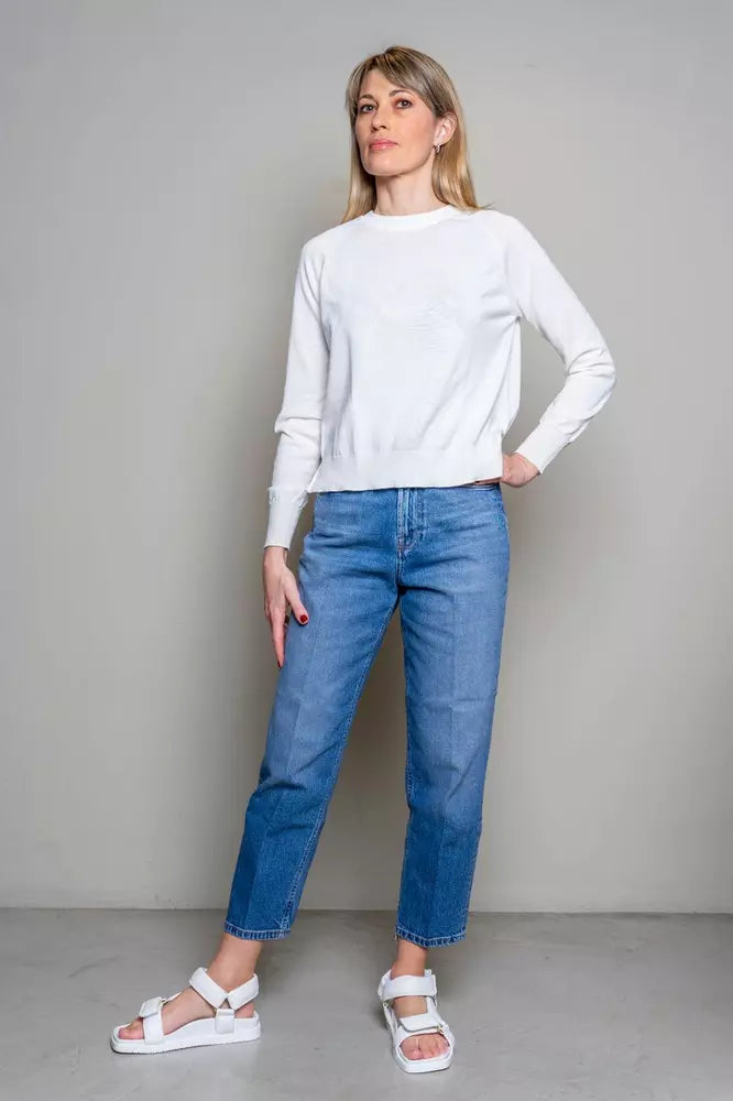 Blue Cotton Women Jeans