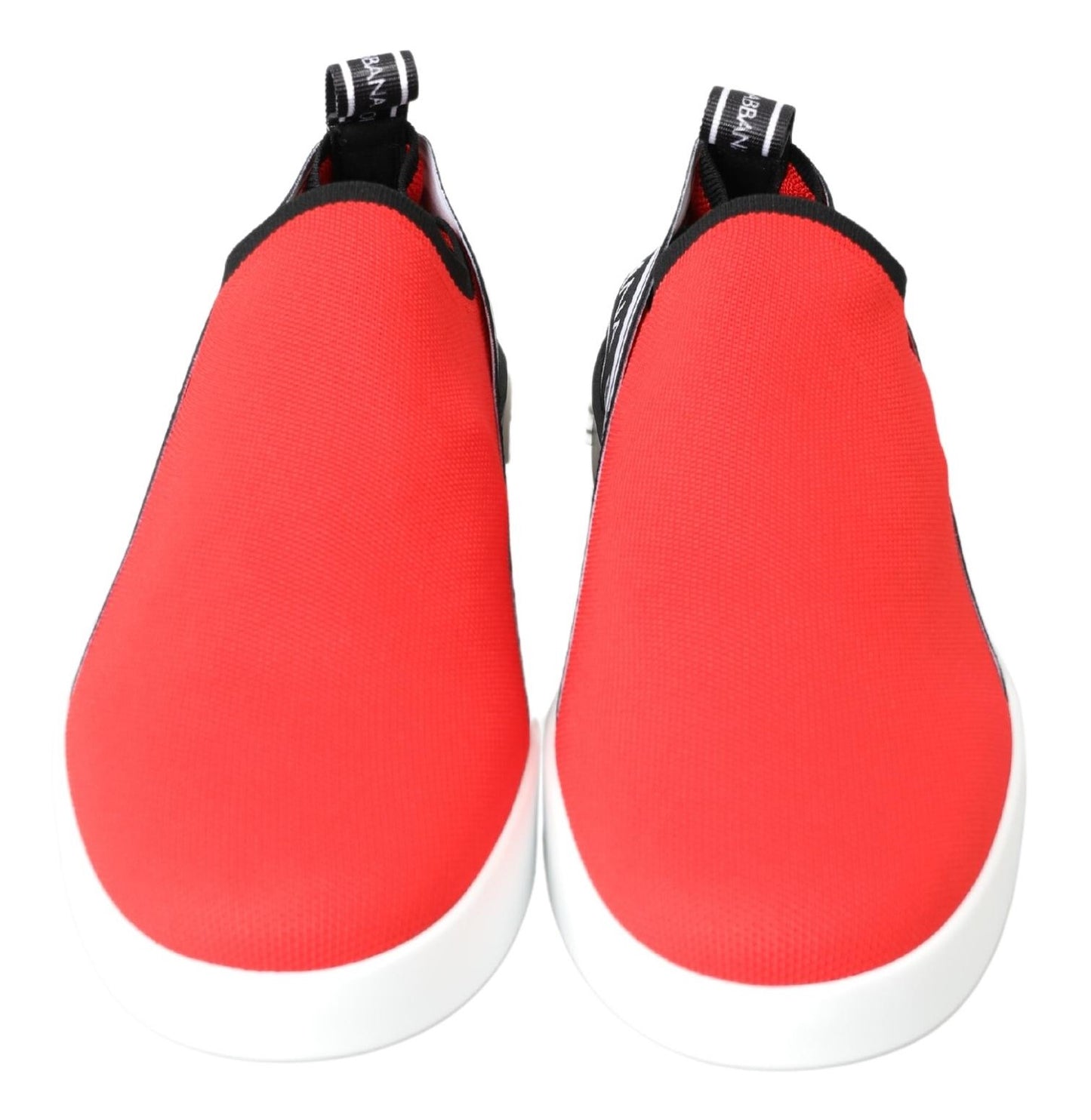 Red White Flat Sneakers Loafers Shoes