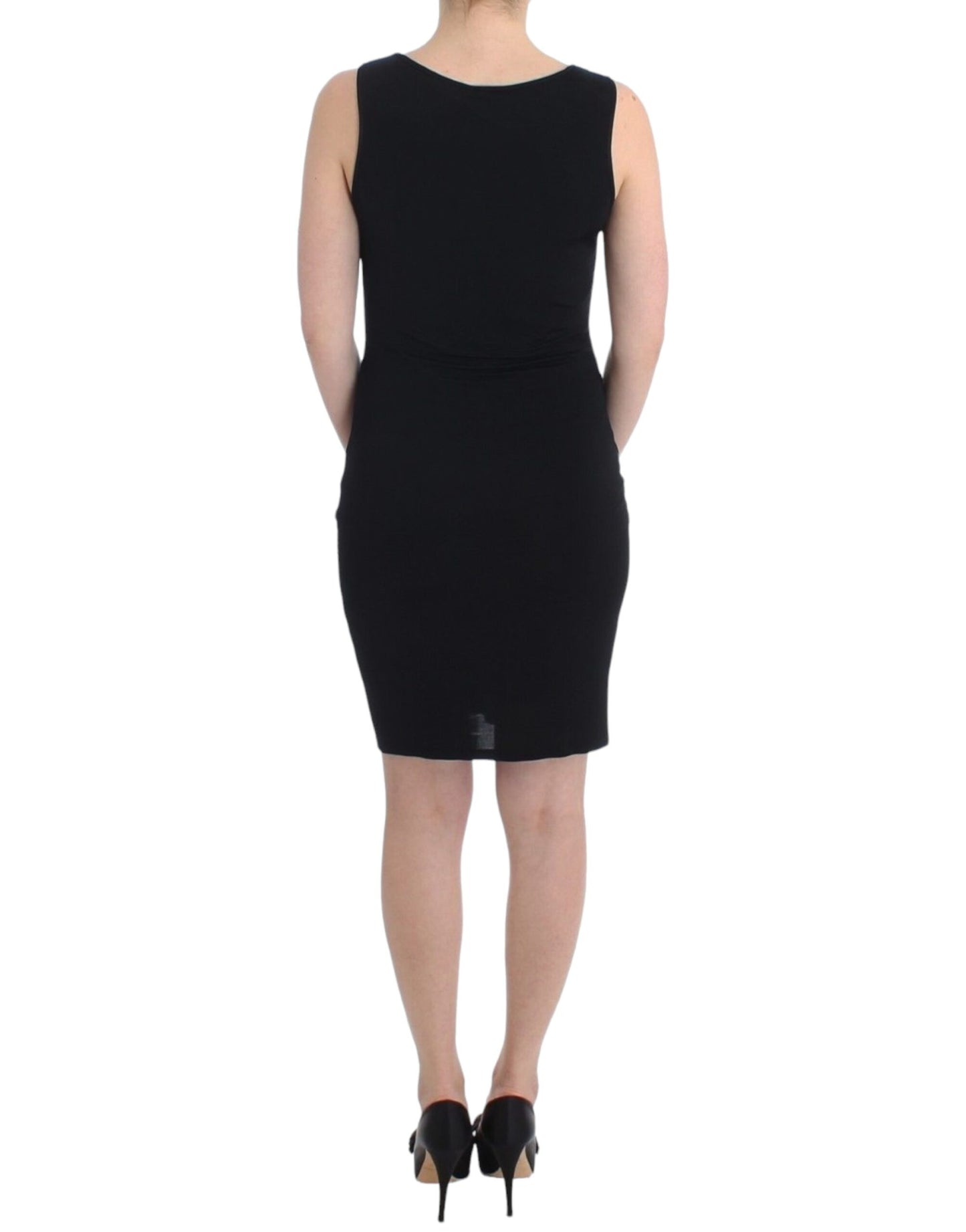 Black pencil sheath dress