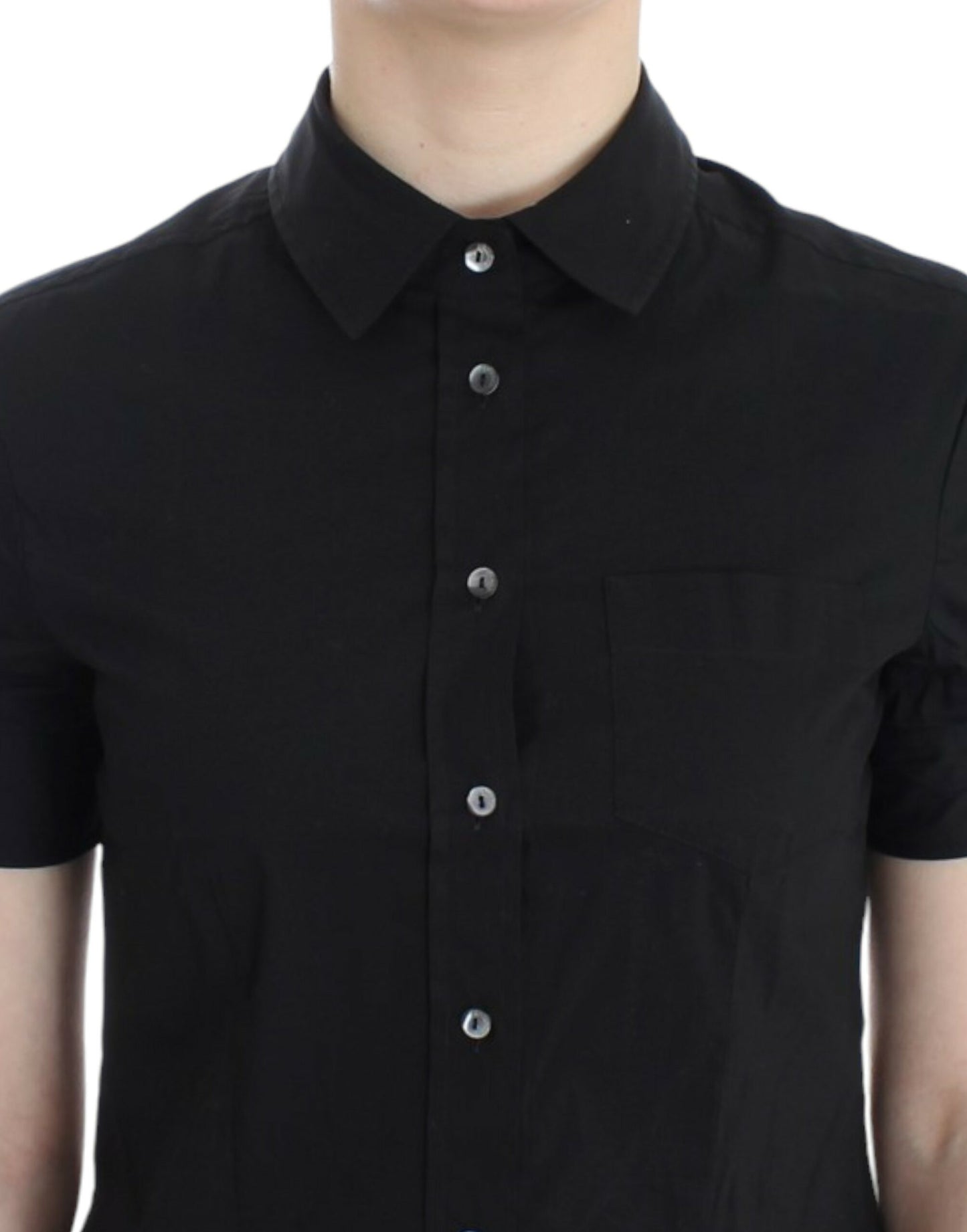 Black cotton shirt top