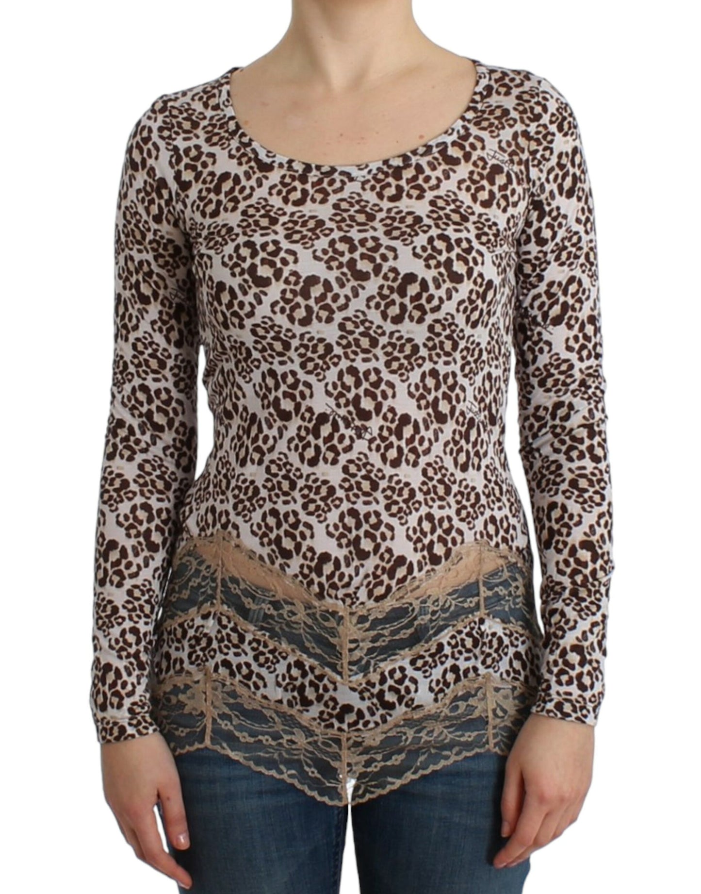 Brown longsleeved lace top