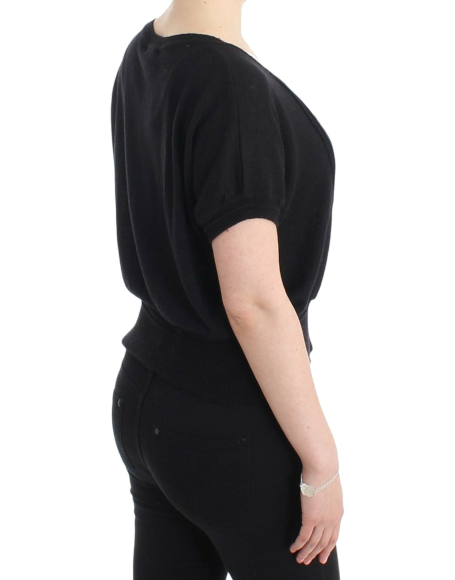 Black short sleeved jumper