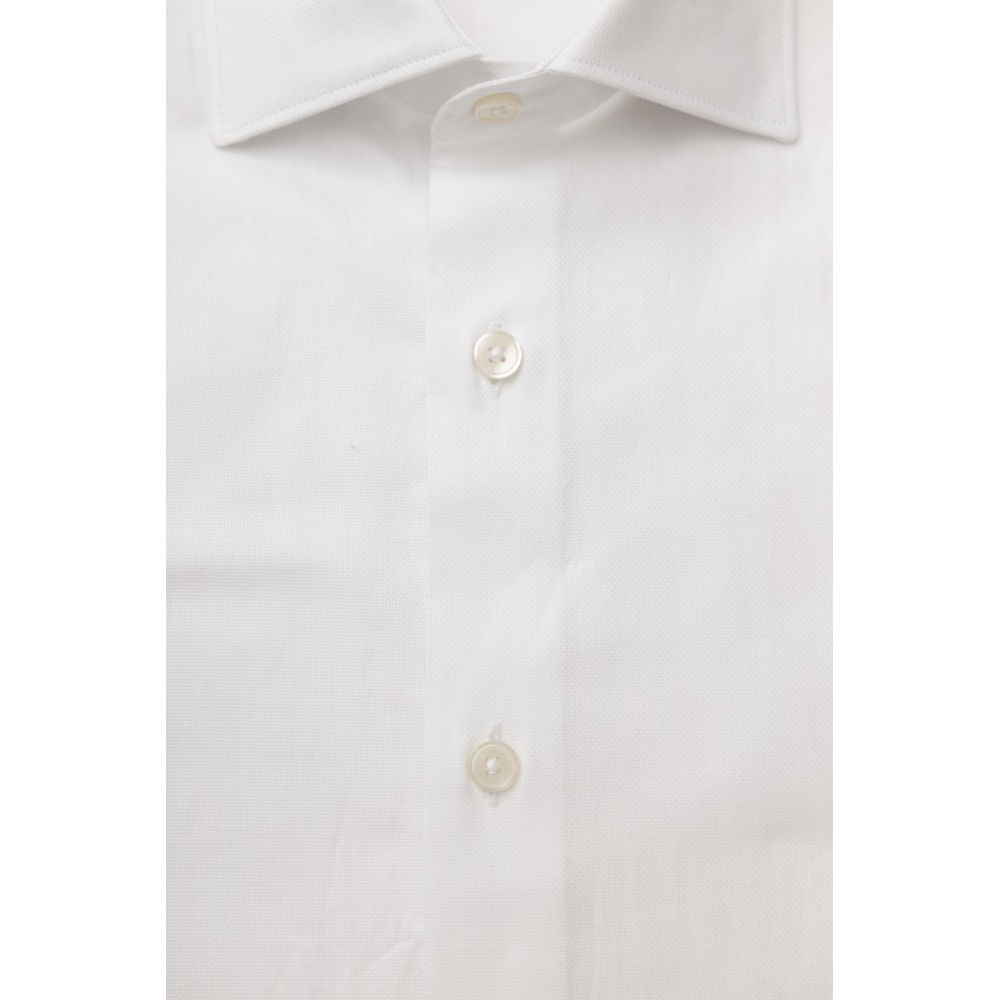 White Cotton Men's Classic Shirt