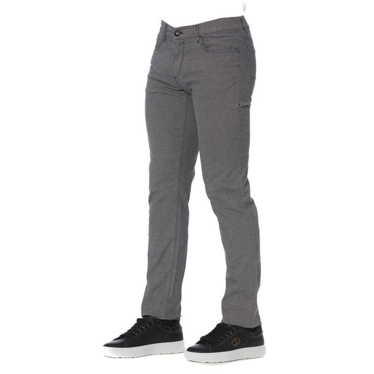 Gray Cotton Men's Pants
