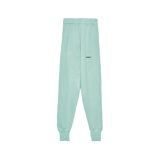 Green Wool Blend Women Pants
