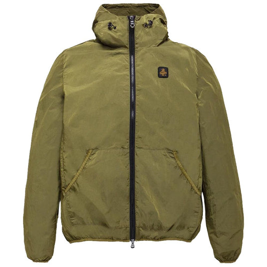 Green Nylon Men Jacket