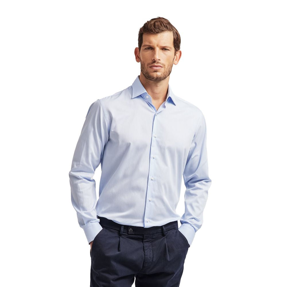 Blue Cotton Men's Shirt