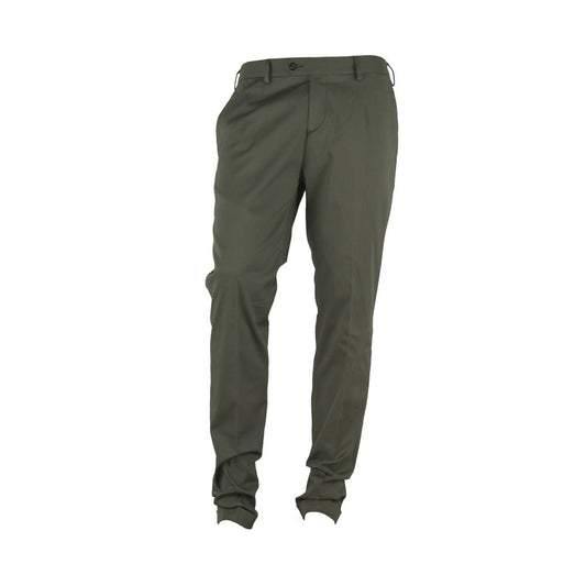 Green Cotton Men's Trouser