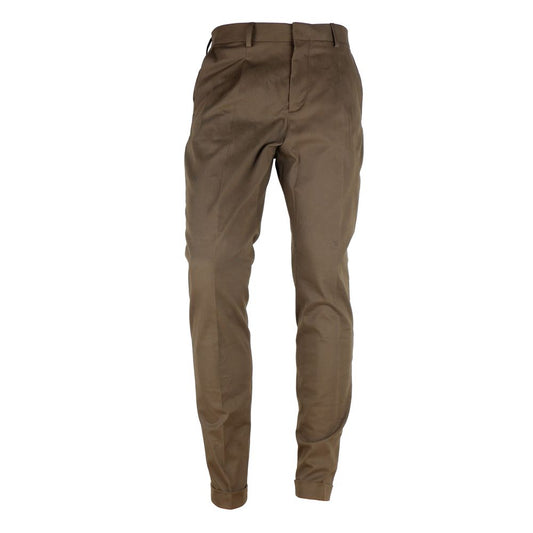 Brown Wool Men Trousers