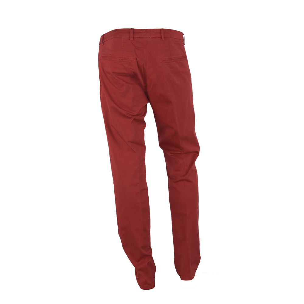 Red Cotton Men's Trouser