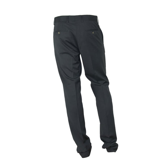 Gray Polyester Men Trouser