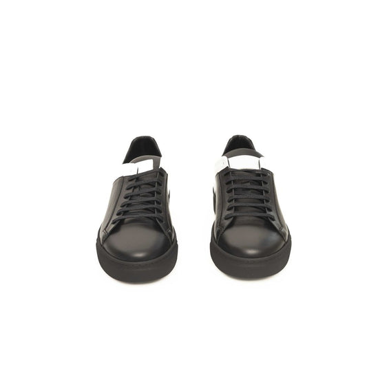 Black Cowhide Men Sneaker