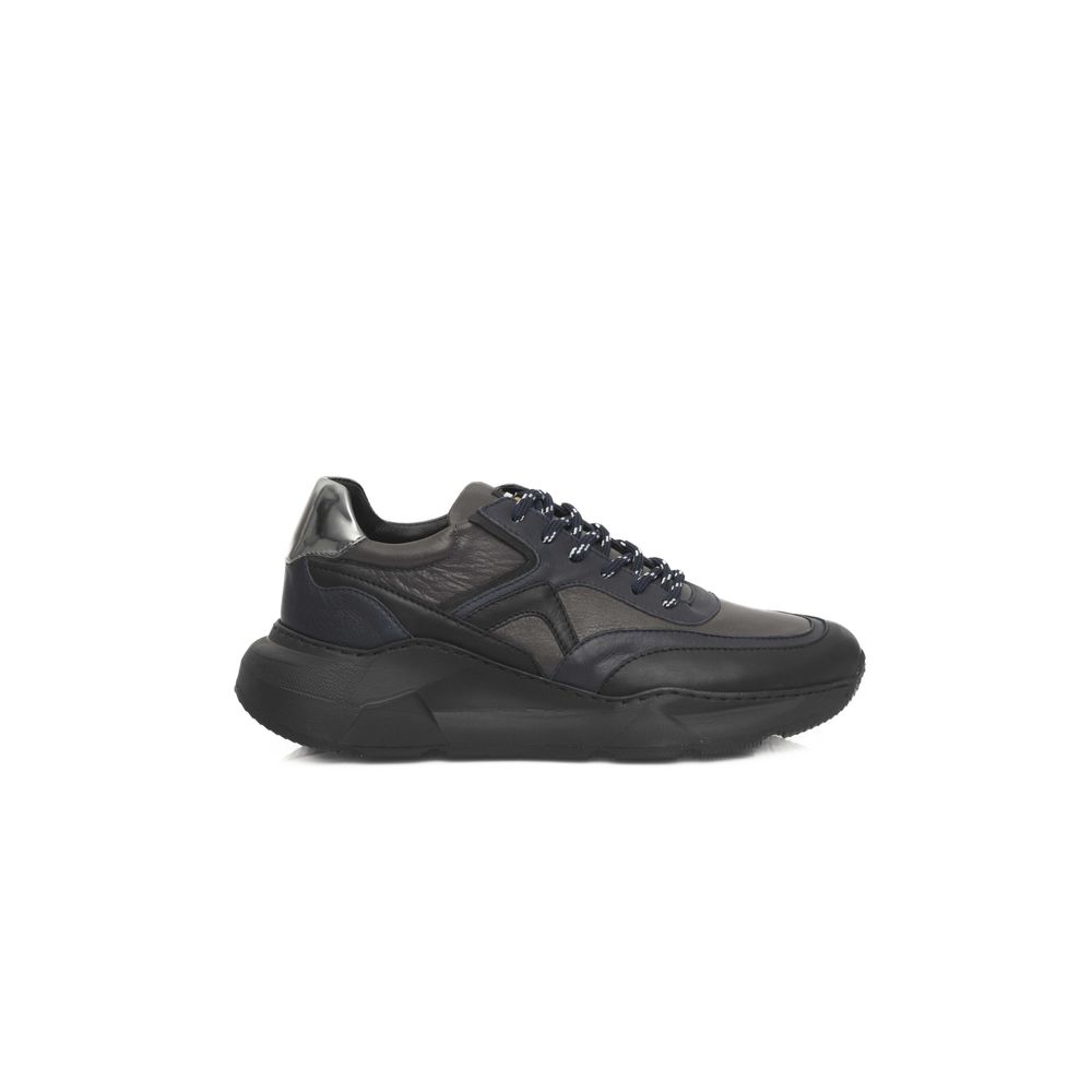 Blue Cowhide Men Sneaker