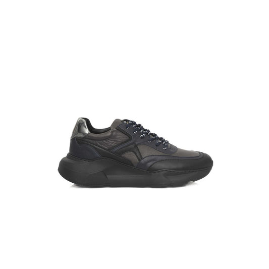 Blue Cowhide Men Sneaker