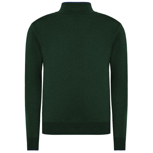 Green Wool Men Sweater