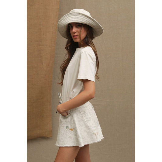 "White Cotton Women T-Shirt"