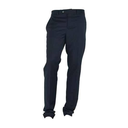 Black Polyester Men's Trouser
