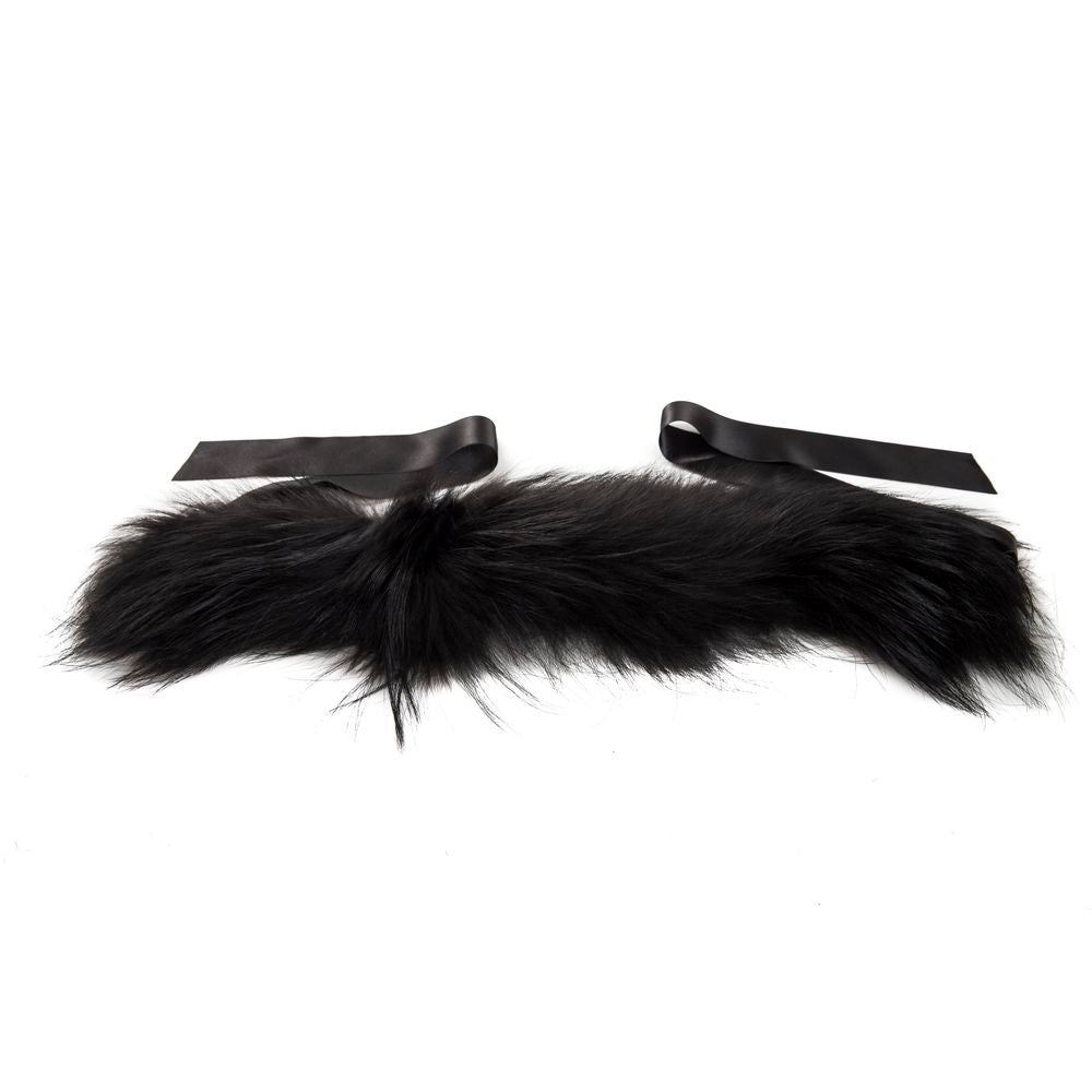 Black Raccoon Fur Women Neck Warmer