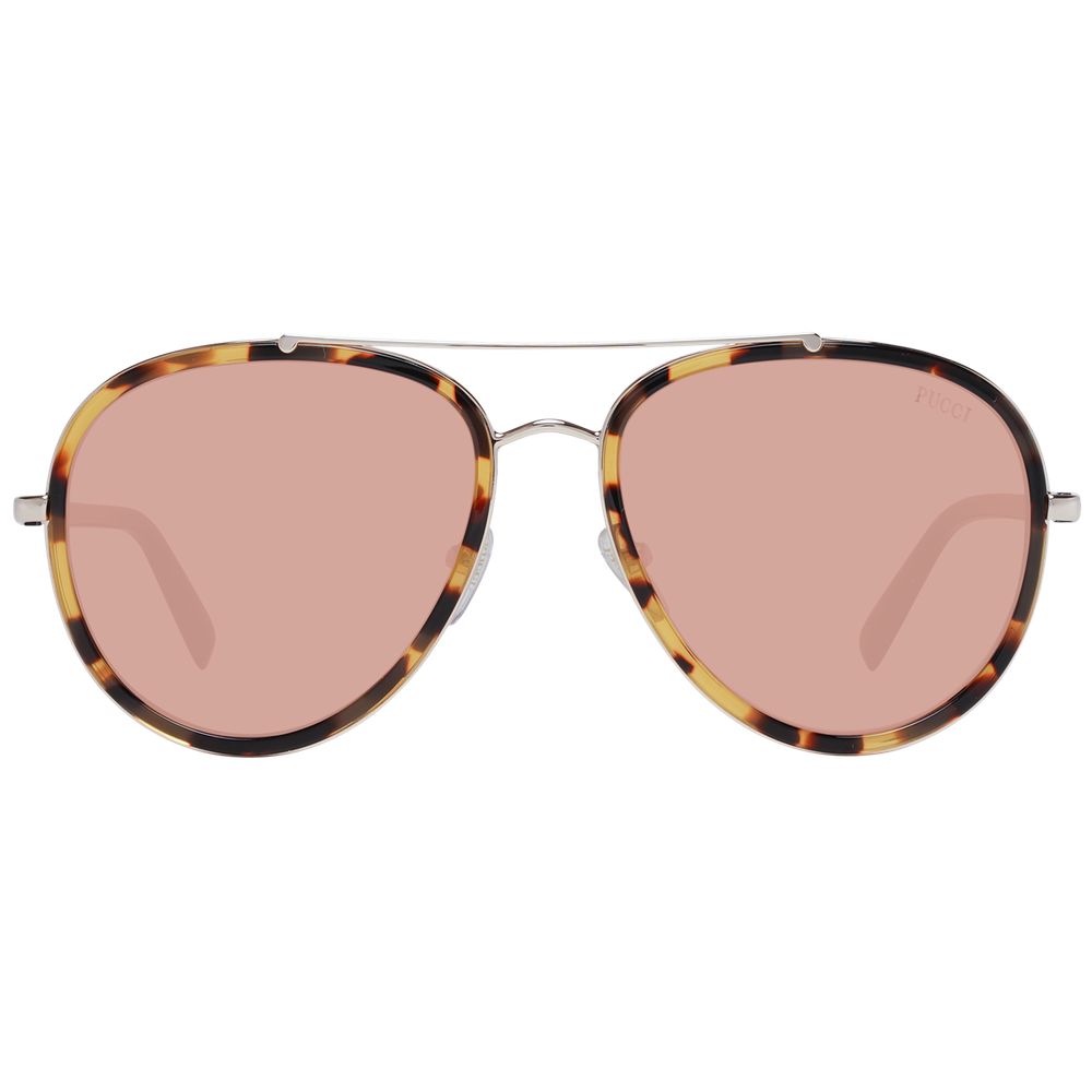 Brown Metal Sunglasses