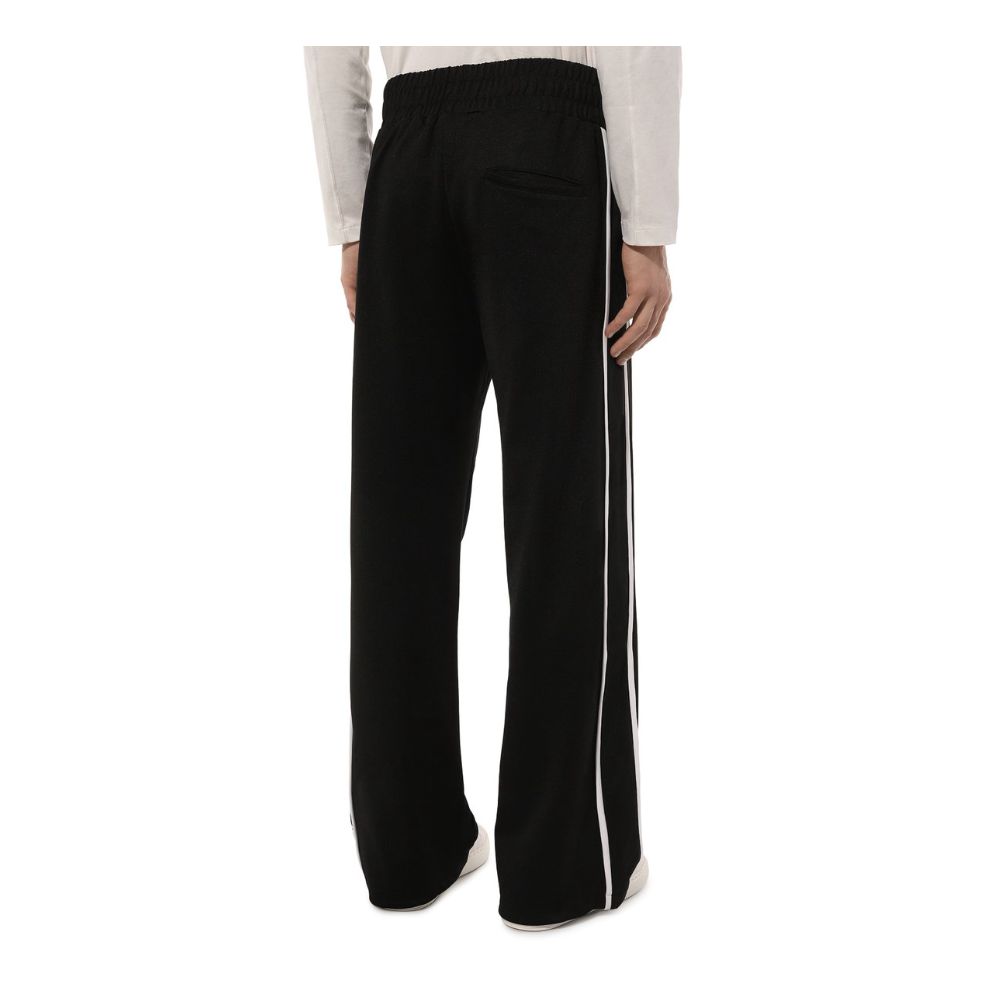 Black Polyester Men Tracksuit Trousers