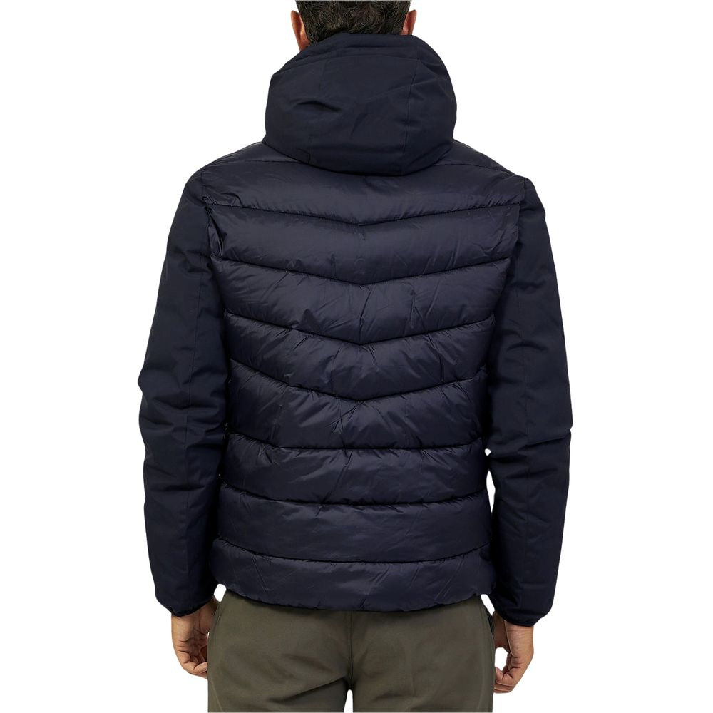 Blue Nylon Men Jacket