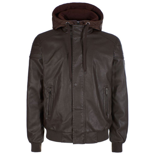 Brown Polyethylene Men's Jacket