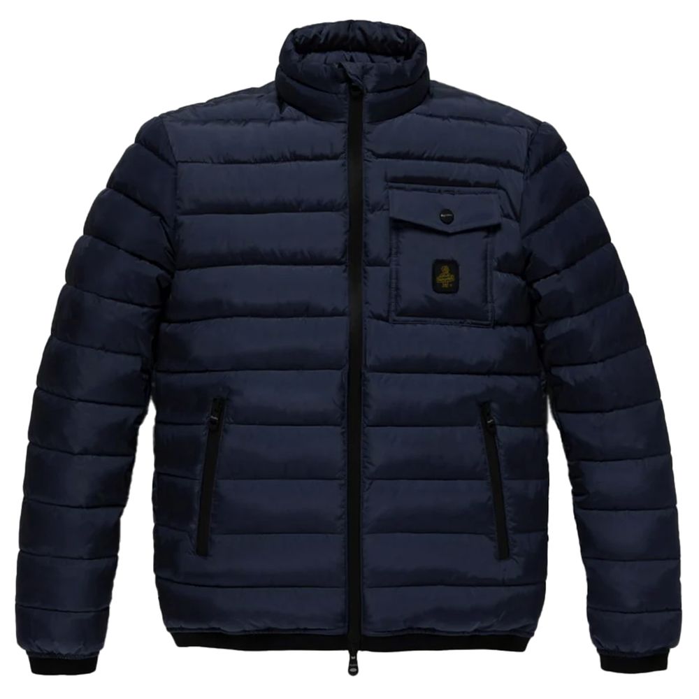 Blue Nylon Men Jacket