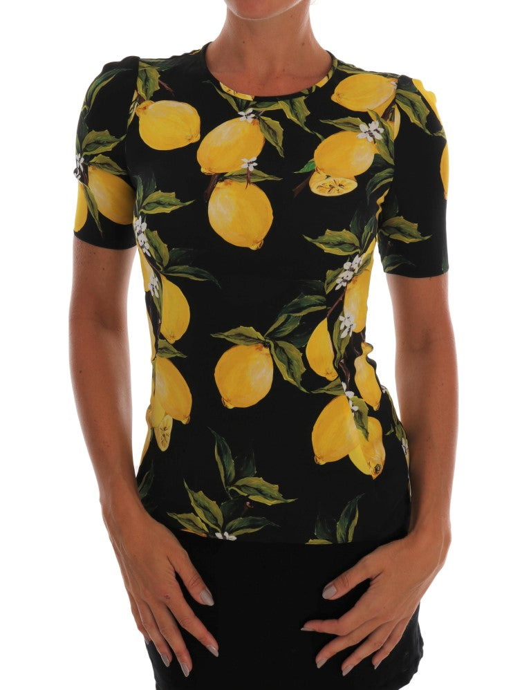 Multicolor Lemon Silk Stretch T-Shirt