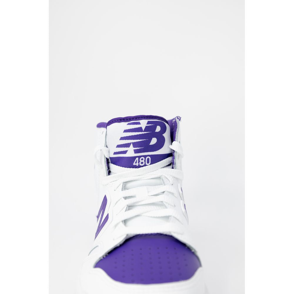 Purple Leather Athletic Sneakers