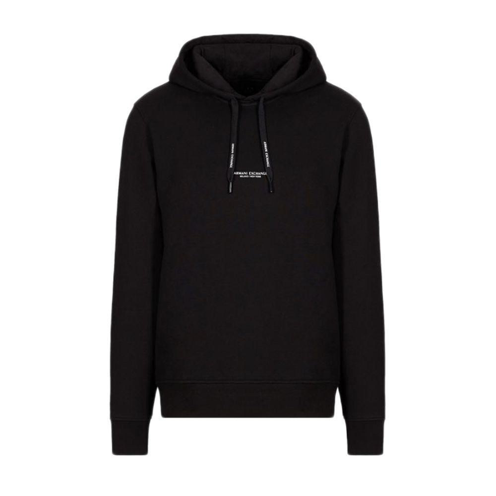 Black Cotton Hoodie