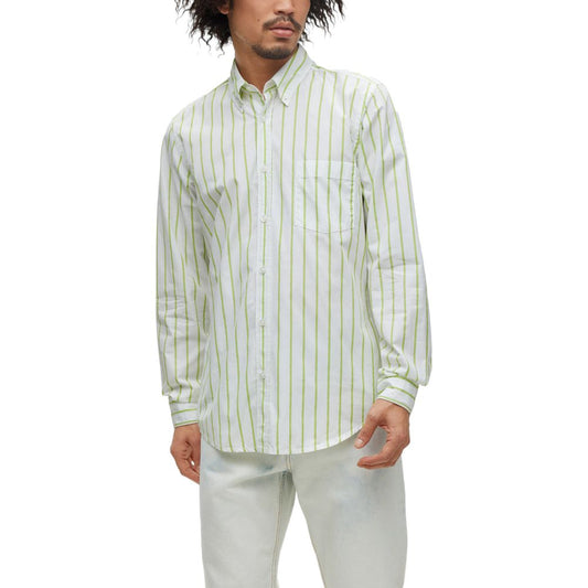 Green Cotton Dress Shirt