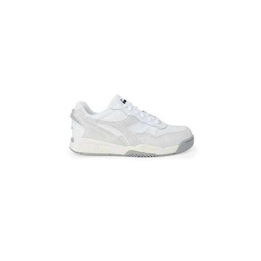 White Artificial Leather Athletic Sneakers