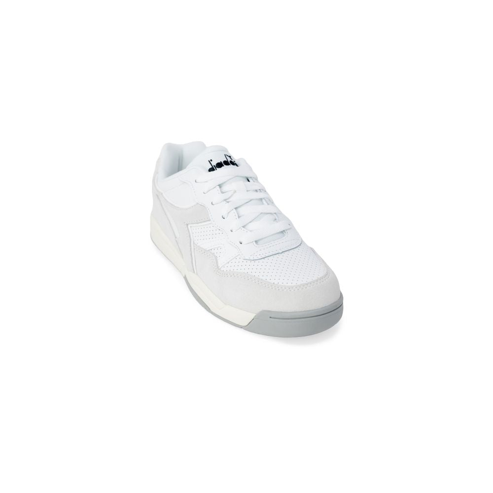 White Artificial Leather Athletic Sneakers