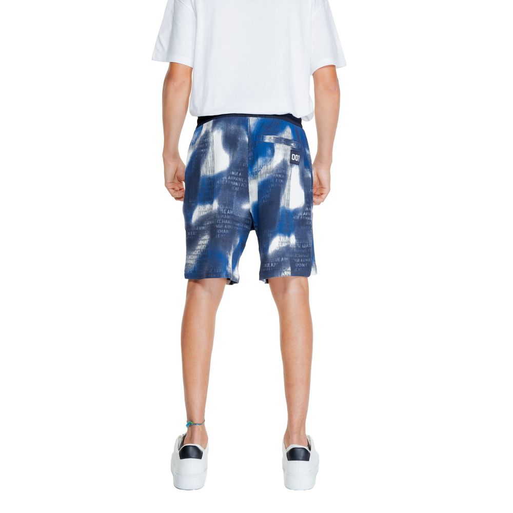 Blue Cotton Bermuda Shorts
