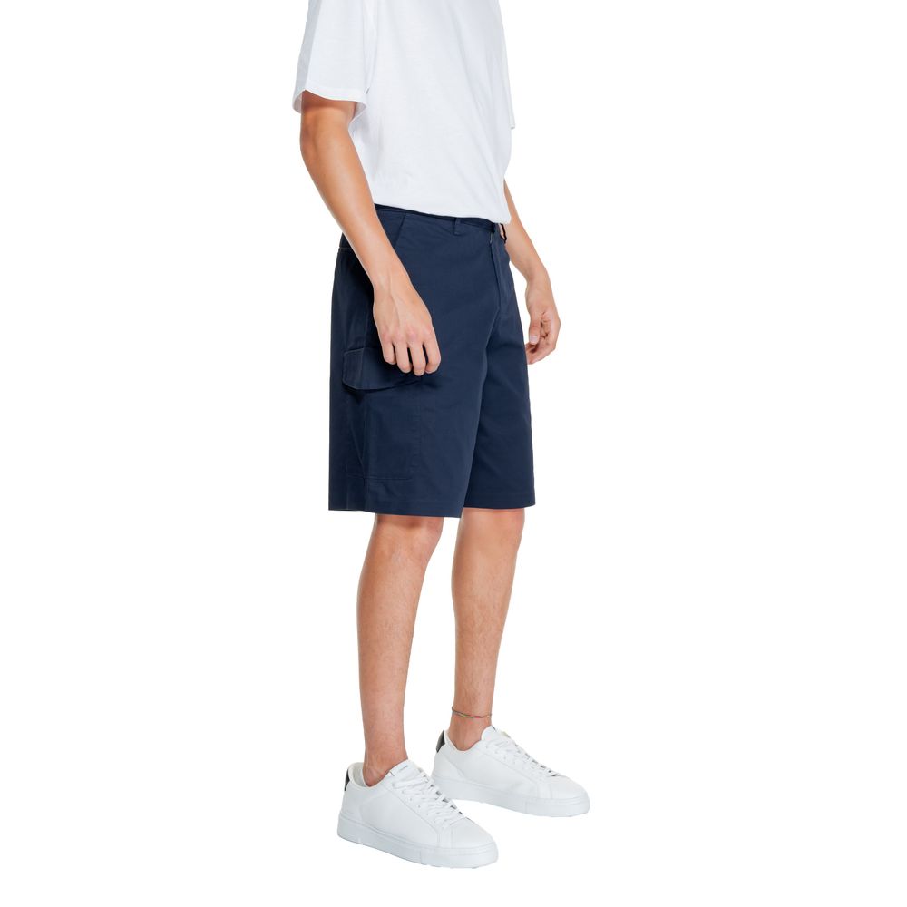 Blue Cotton Bermuda Shorts