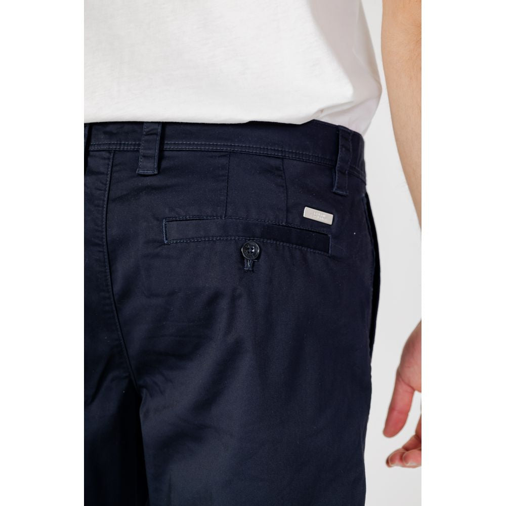 Blue Cotton Bermuda Shorts