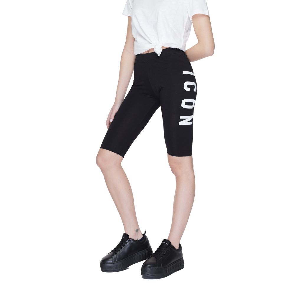 Black Cotton Bermuda Shorts