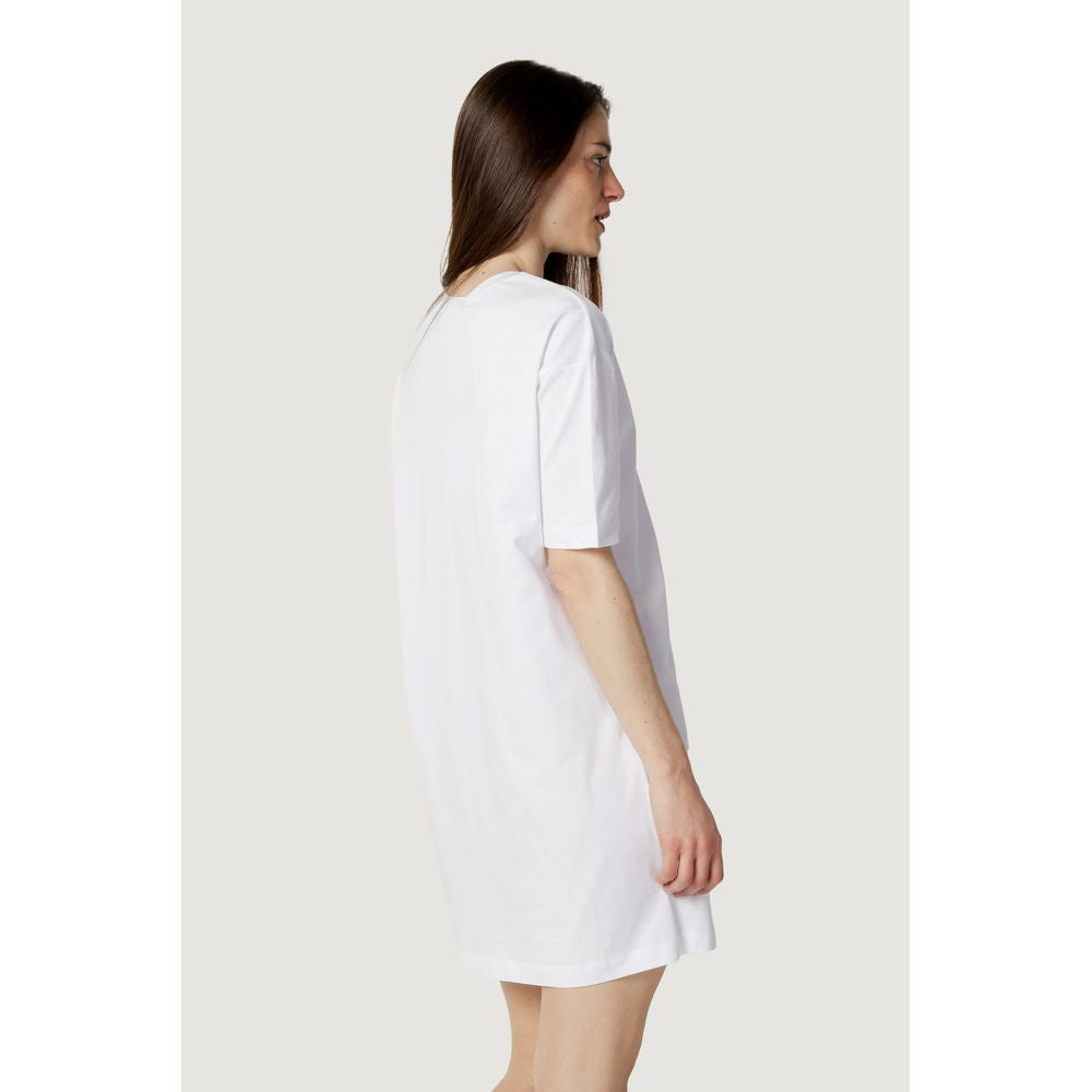 White Cotton Short Dress