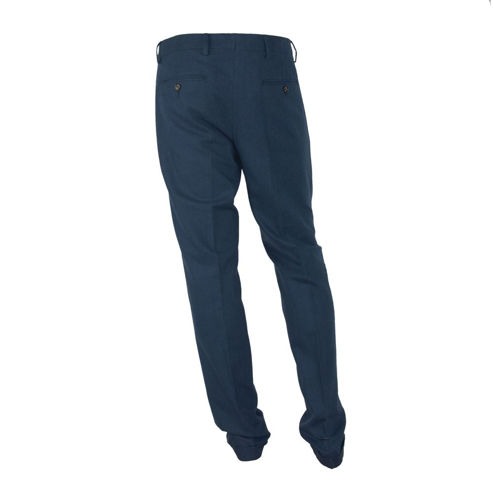 Blue Cotton Men Pants