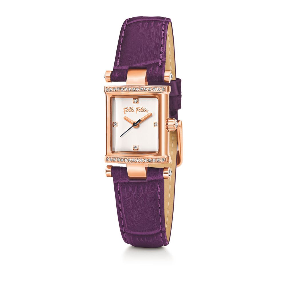 Purple Leather Dress Watch