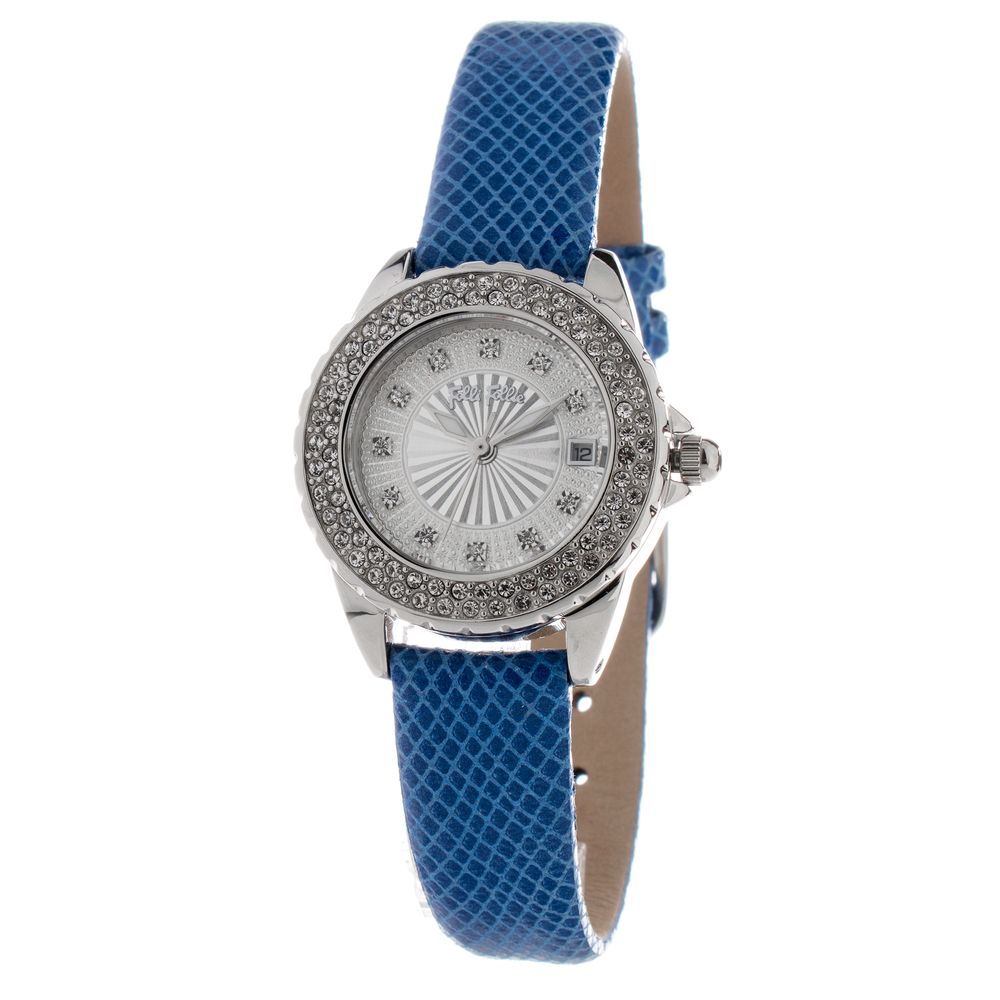 Blue Leather Bracelet Watch