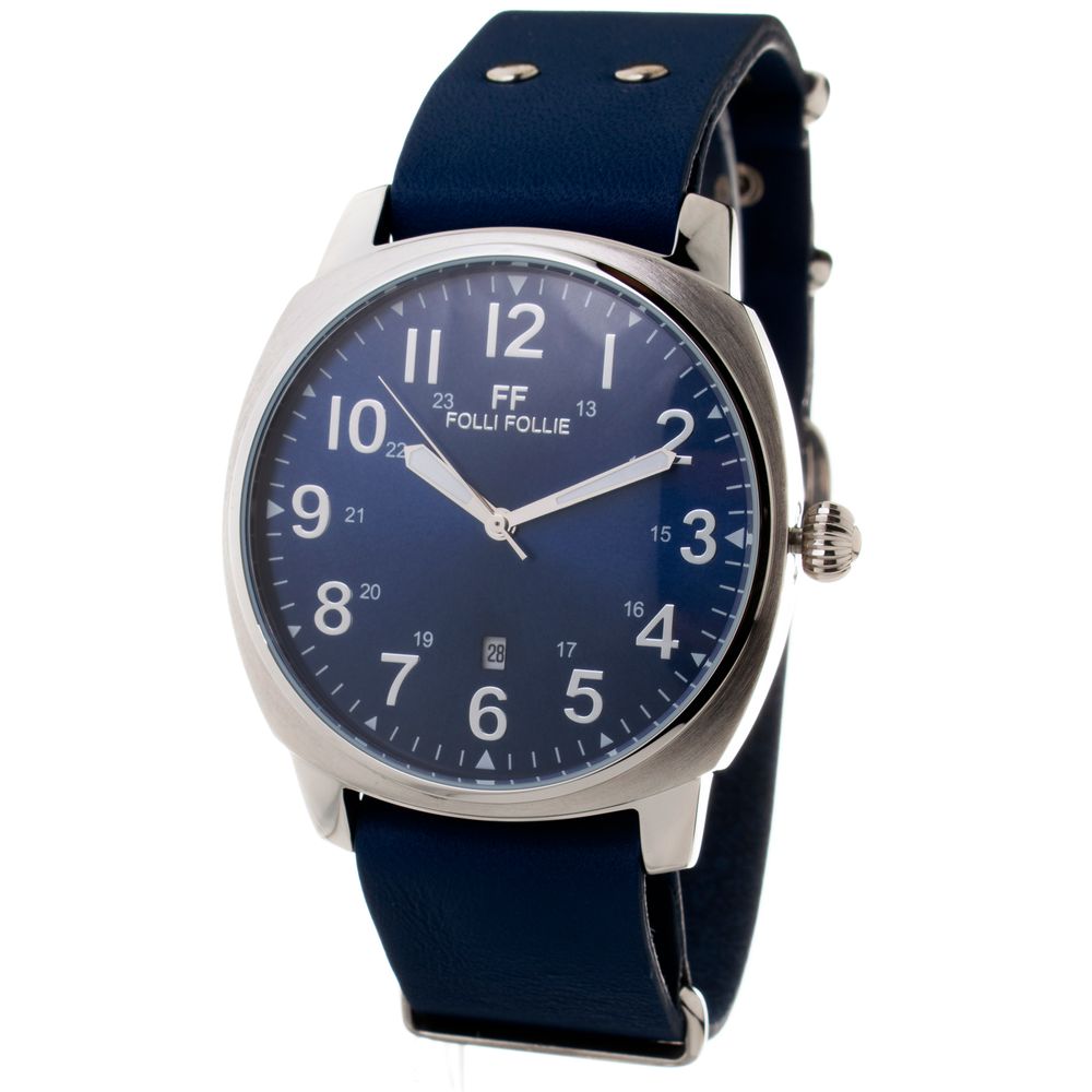 Blue Leather Dress Watch