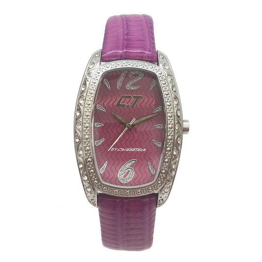 Purple Leather Dress Watch
