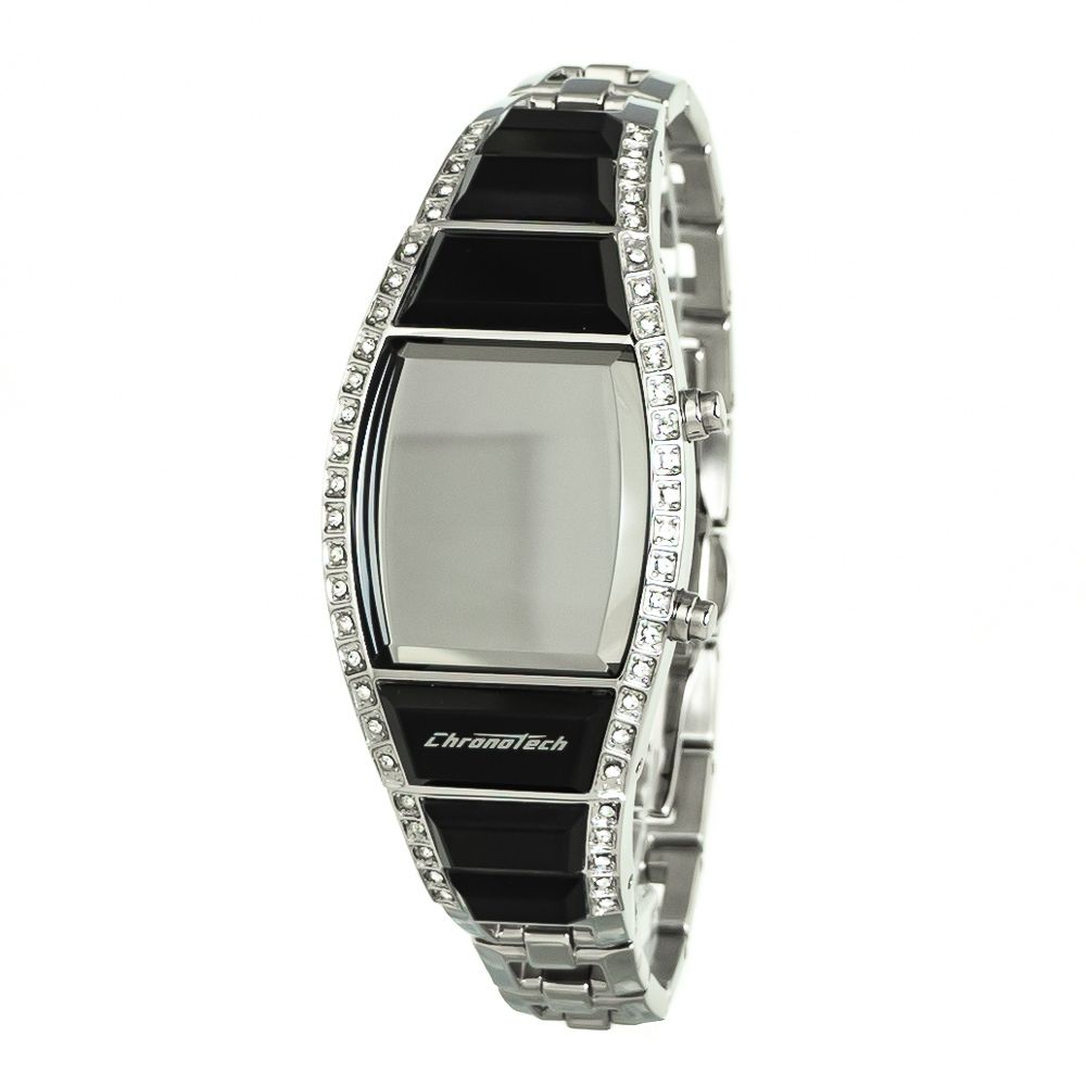 Silver Stainless Steel Digital Watch