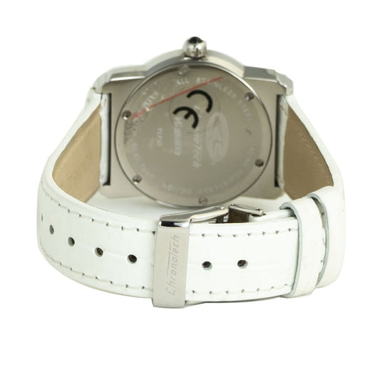 White Leather Bracelet Watch